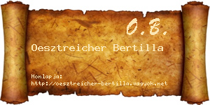 Oesztreicher Bertilla névjegykártya